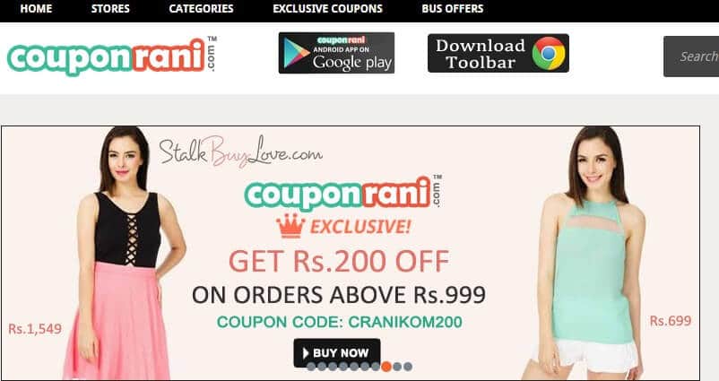 CouponRani Review: Find Discounts Coupons for Online Shopping 1